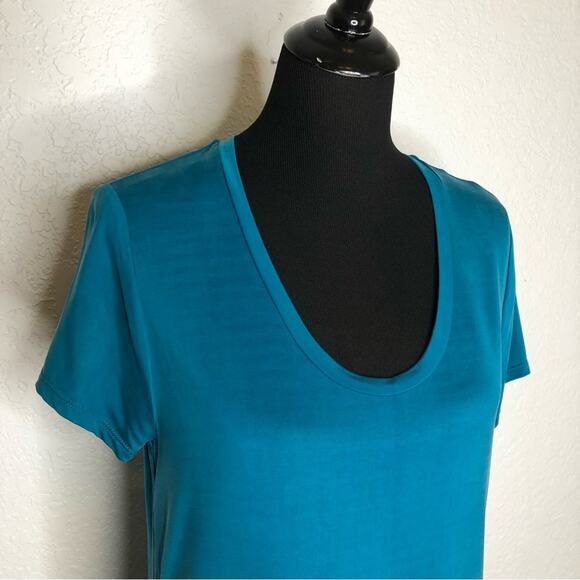 Anthropologie Dolan turquoise blue green mixed material tunic dress size Small - Picture 2 of 13